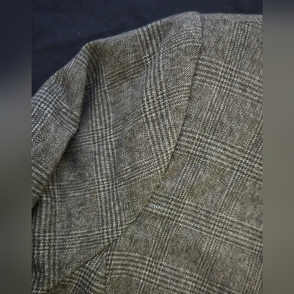 KENSIE Rebekah Textured Plaid Women's Blazer Jacket Plus Size 1X Olive & Blk NWT - Picture 14 of 16
